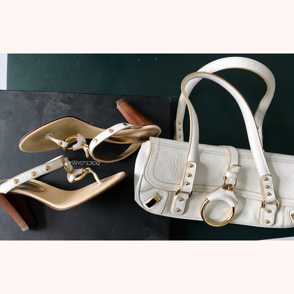 Dolce & Gabbana matching handbag and shoe set
